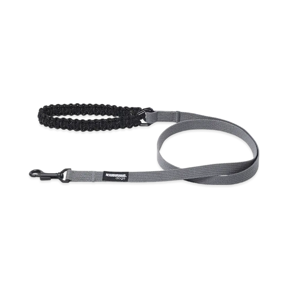 NEIGHBORHOOD Dog Leash Narrow "Gray"