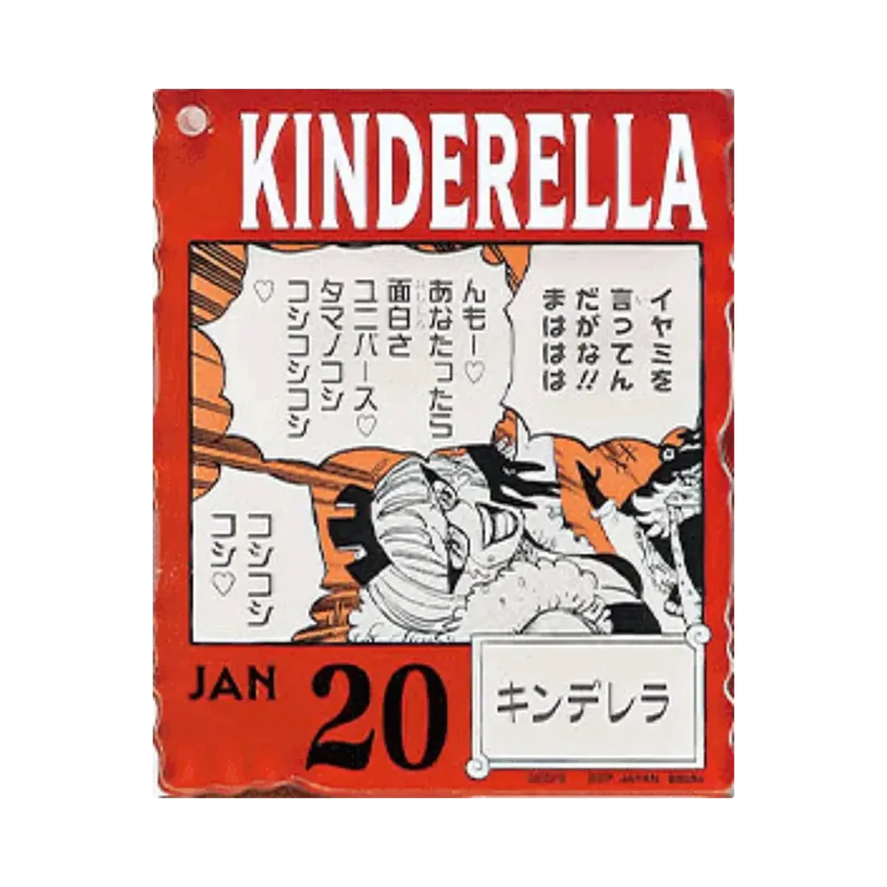 BANDAI "Ichiban Kuji" -ONE PIECE BASE SHOP Lottery 366DAYS OF BIRTHDAYS- Birth Month January-March Shin Colors Acrylic Block Charm Prize 1/20 Kinderella