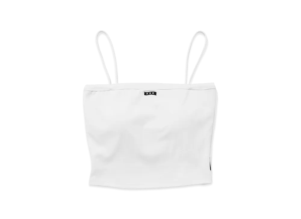 GOD SELECTION XXX Women's Mini Box Logo Built-in Pad Bra Top GXL-S26-CS-09 "White"