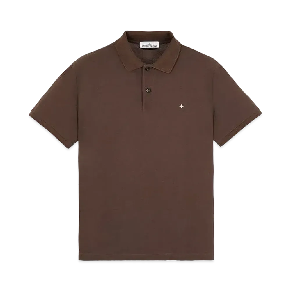 Stone Island 21717 STRETCH COTTON PIQUE_SLIM FIT "Dark Brown"
