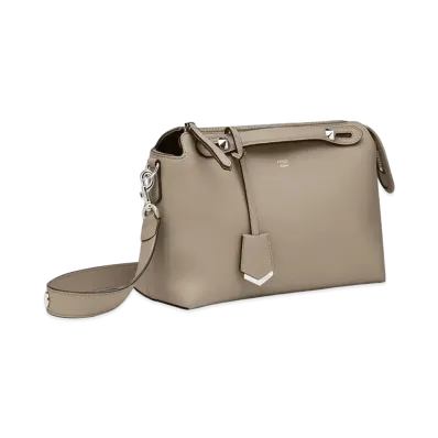 FENDI By The Way Medium Leather Boston Bag "Dove gray"
