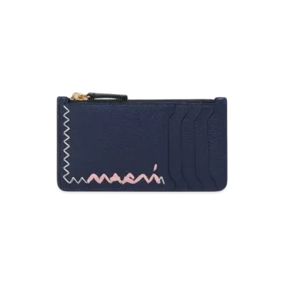 Marni Credit Card Holder with Marni Symbol Logo "Blue"
