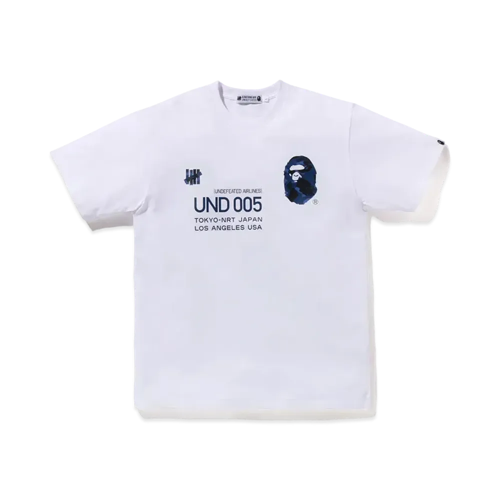 A BATHING APE x UNDEFEATED Airplane S/S Tee "Blue"
