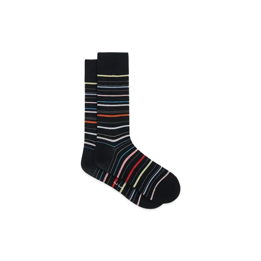 Paul Smith Pencil Stripe Socks "Black"