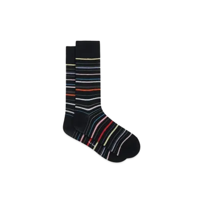 Paul Smith Pencil Stripe Socks "Black"