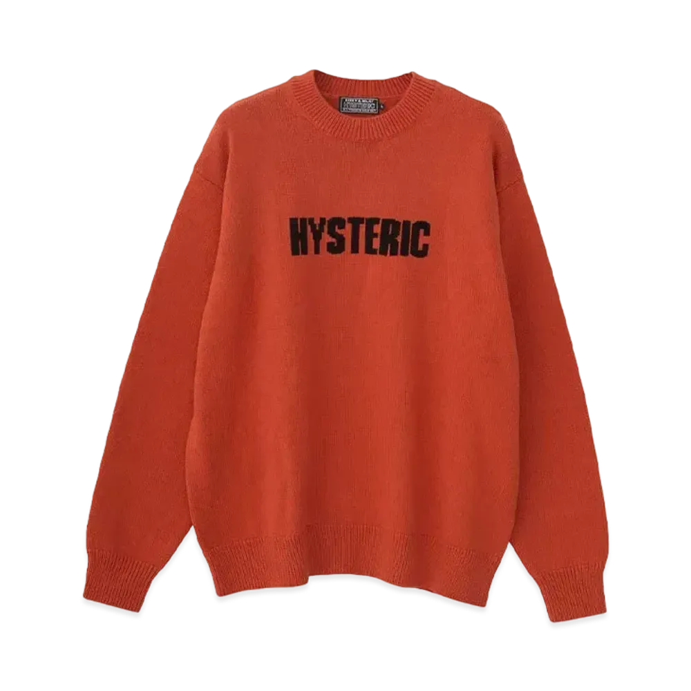 HYSTERIC GLAMOUR The Bad Girls Knit Sweater "Orange"