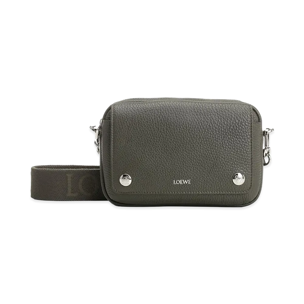 LOEWE "Messenger Pebble" Bag "Green"