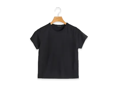 COMOLI Women's Summer Wool Mini T-Shirt "Black"