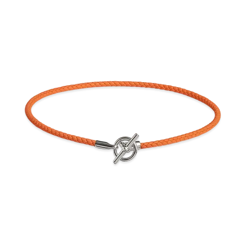 Hermes Glenan H Necklace "Orange"