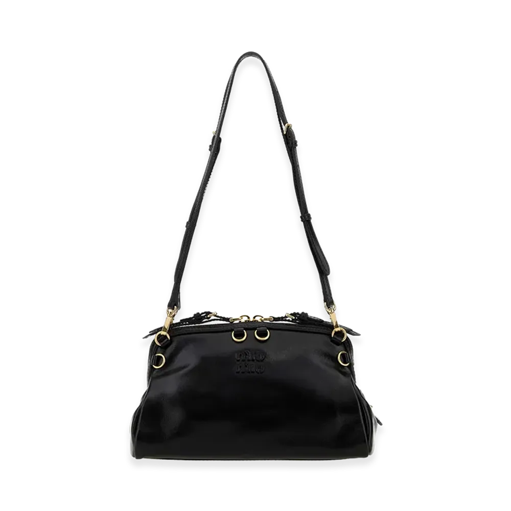 MIU MIU Women's Leather Shoulder Bag "Black"