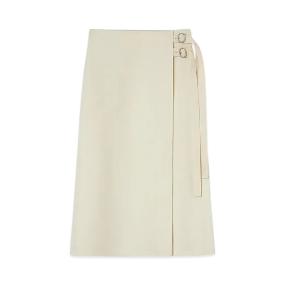 Jil Sander Women's Wrap Skirt "Chalk"