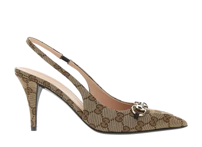 GUCCI Women's Morsetto Slingback "Beige"