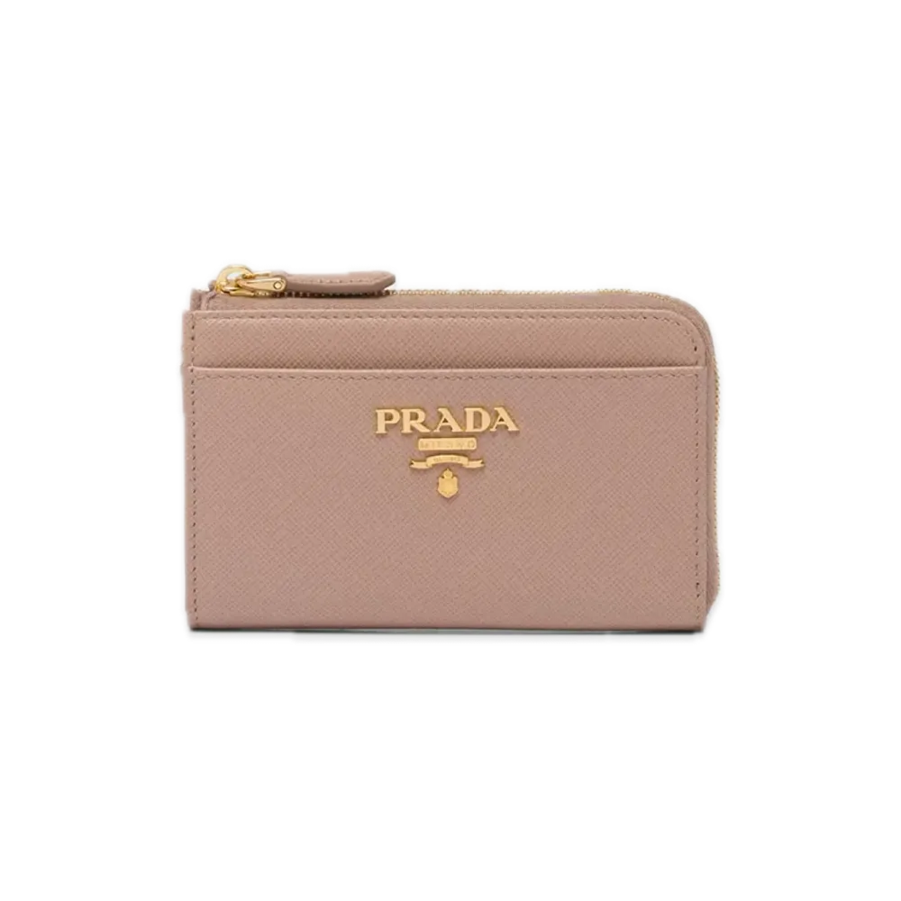 PRADA Saffiano Leather Key Case "Pink beige"