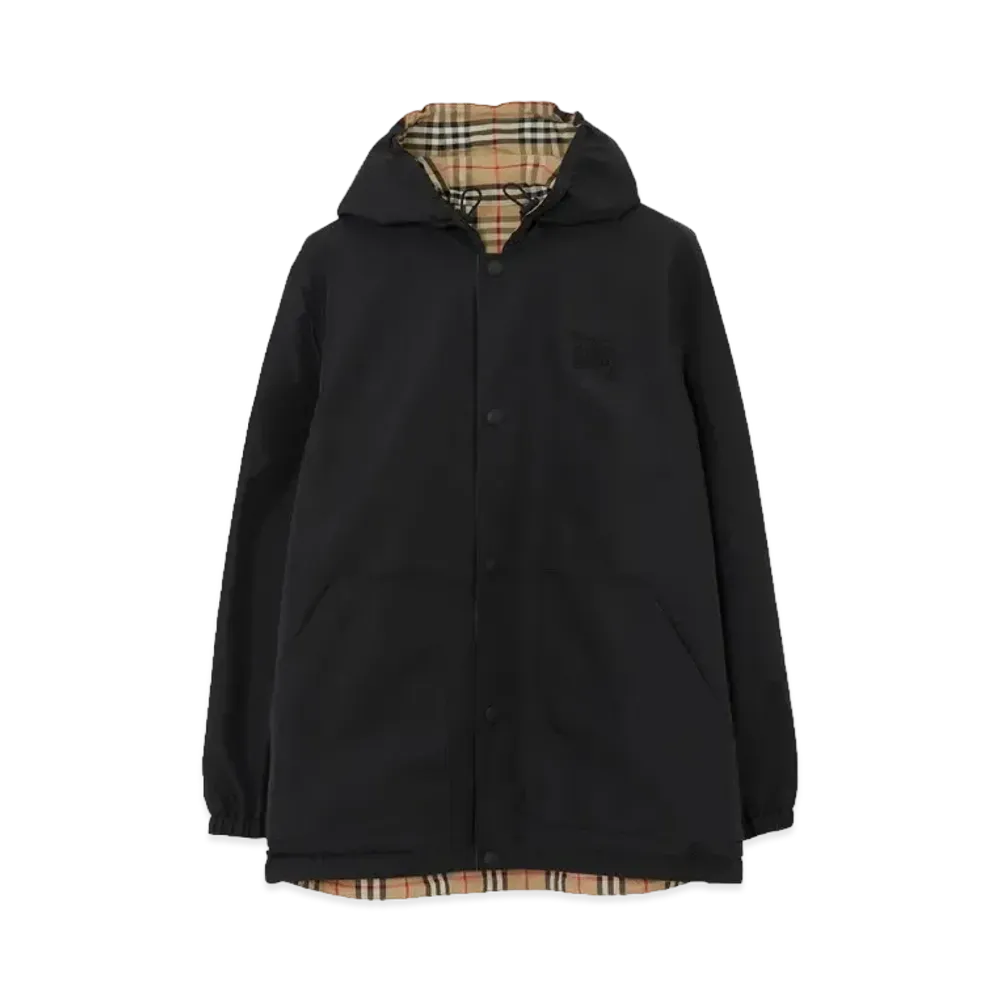 Burberry Men's Reversible Check Nylon Jacket "Archive Beige"