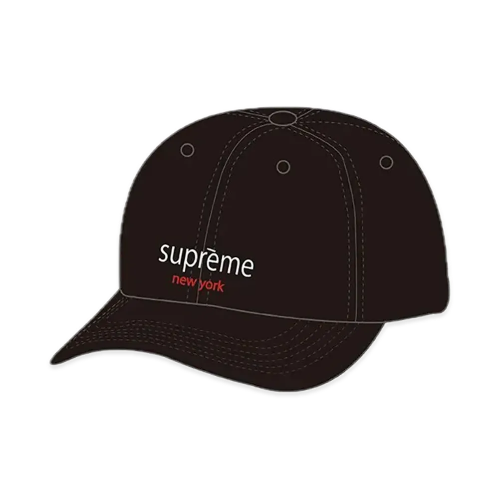 Supreme Classic Logo 6-Panel ブラック クラシック Supreme Classic Logo 6-Panel 