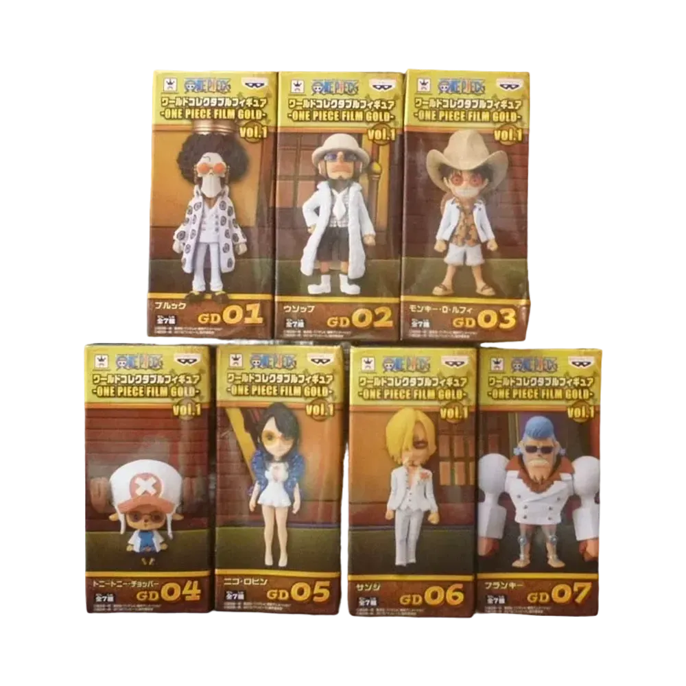 Banpresto One Piece World Collectable Figure -ONE PIECE FILM GOLD- Vol.1 Complete 7 Piece Set