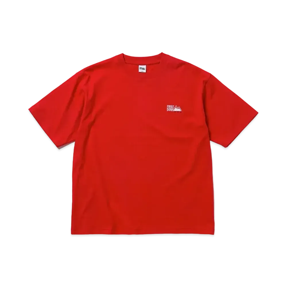 FIRST DOWN LOGO S/S TEE COTTON JERSEY "Red"