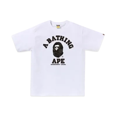 A BATHING APE Bape Exclusive Aoyama Camo College Tee "White"