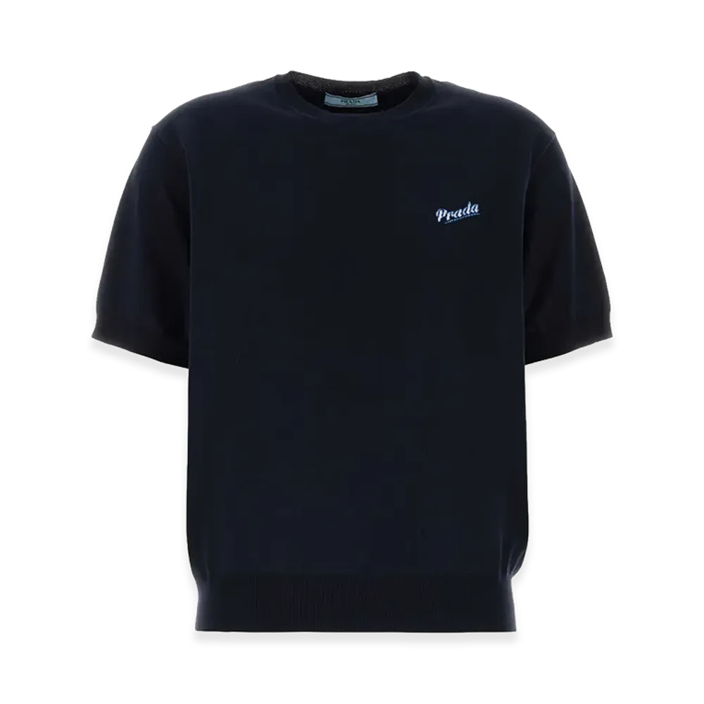 PRADA Women's Knit T-Shirt "Blue"