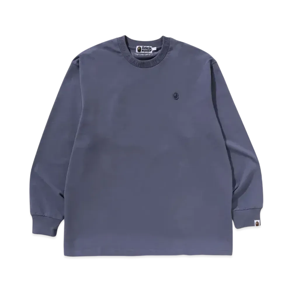 A BATHING APE One Point Relaxed Fit LS Tee "Charcoal"