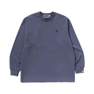 A BATHING APE One Point Relaxed Fit LS Tee "Charcoal"