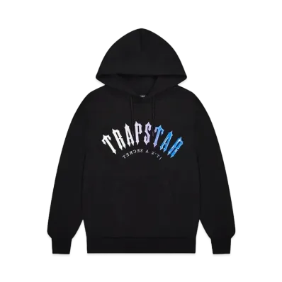 TRAPSTAR Irongate Arch Hooded Gel Tracksuit "Black/Blue"