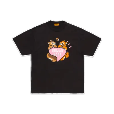HUMAN MADE x j-hope of BTS HUMAN HOPE Weverse Exclusive Pink Heart Graphic T-Shirt "Black"