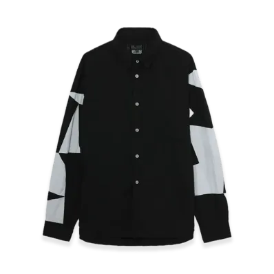 BLACK COMME des GARCONS Geometric Pattern Shirt "Gray"