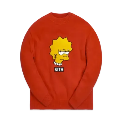 Kith The Simpsons Lisa Intarsia Sweater "Red"