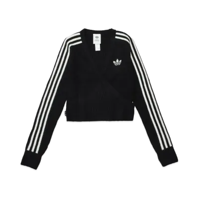 adidas Adiluna Season 2 x BLACKPINK JENNIE Women's Knit Wraparound Cardigan "Black"