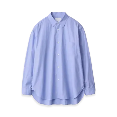 ssstein Smooth Cotton Oversized Regular Collar Shirt "Blue"