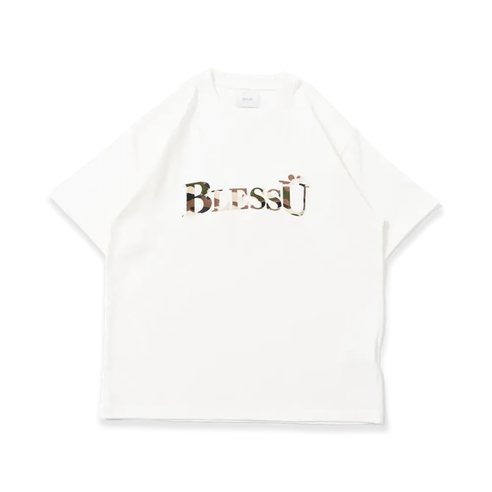 BLESS U OG Logo Camouflage Pattern Tee "White/Camo"