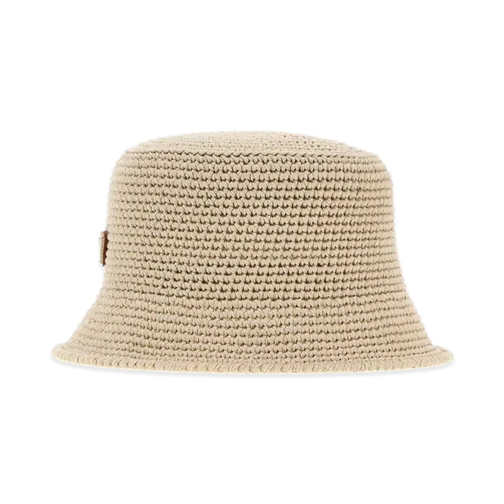 PRADA Crochet Bucket Hat "Beige/Tan"