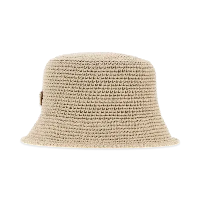PRADA Crochet Bucket Hat "Beige/Tan"