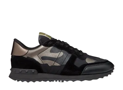 Valentino Garavani Rockrunner Camouflage Noir Sneakers "Black"