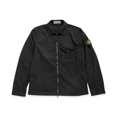 Stone Island 11010 Stretch Cotton Gabardine Overshirt - 23FW "Black"