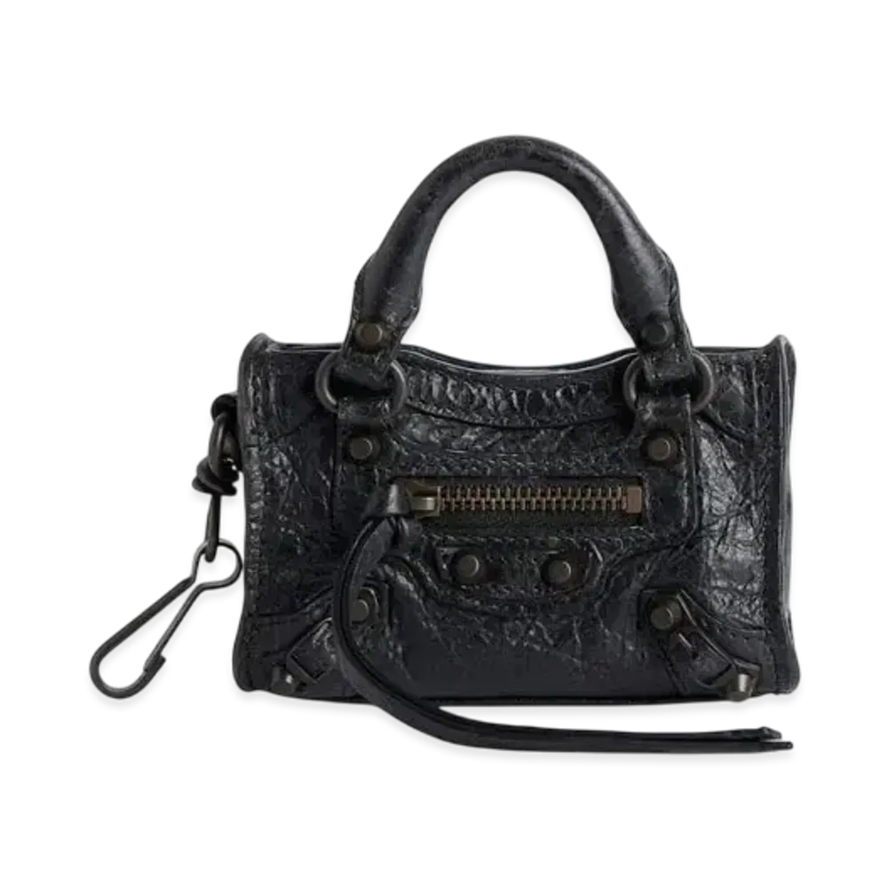 BALENCIAGA Le City Micro Bag Charm "Black"