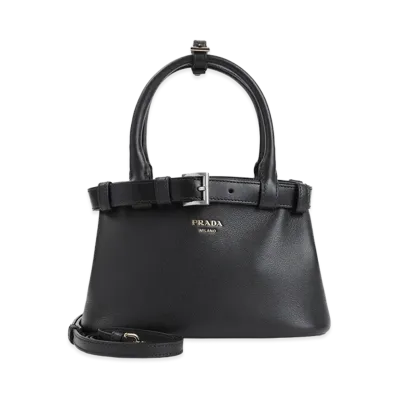 PRADA Women's Buckle Small Handbag "Black"