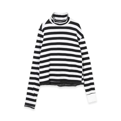 UNDERCOVER Cotton High-Neck Cut & Sewn "Blk Border"