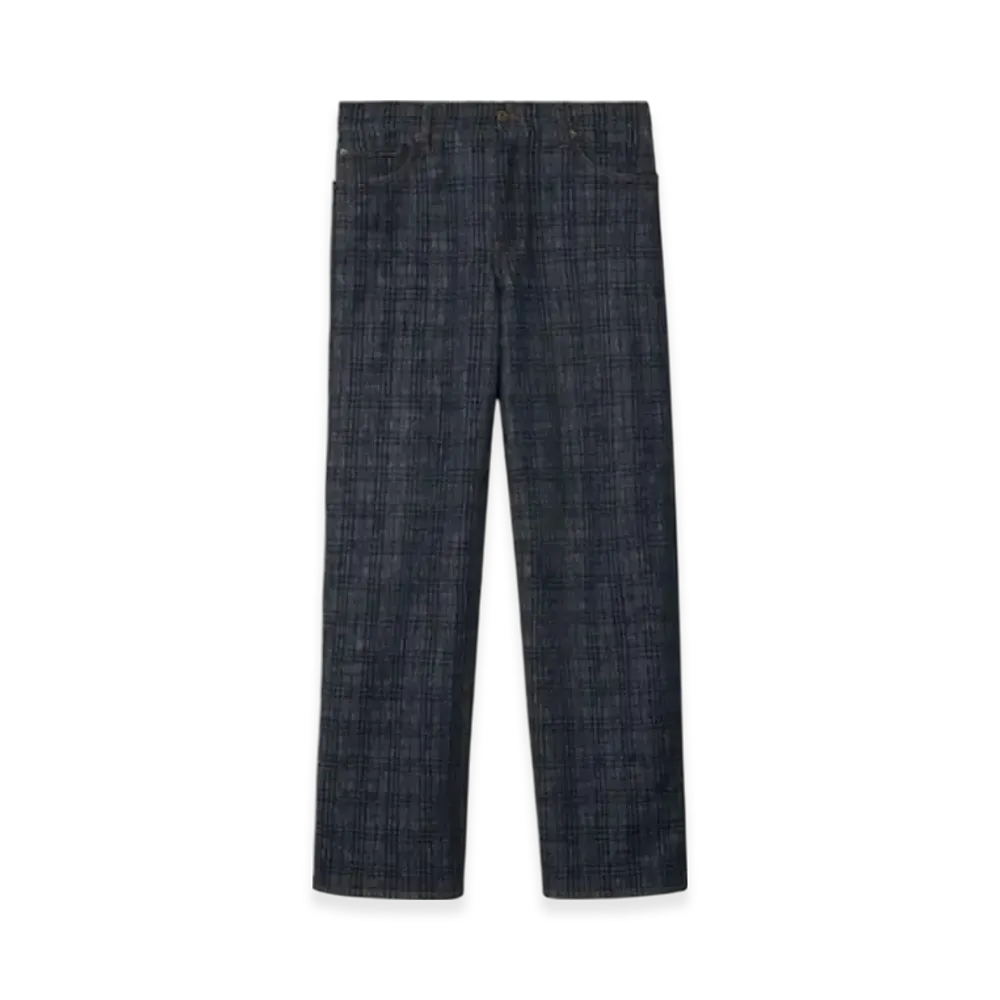 Burberry Loose Check Denim Jeans "Indigo"