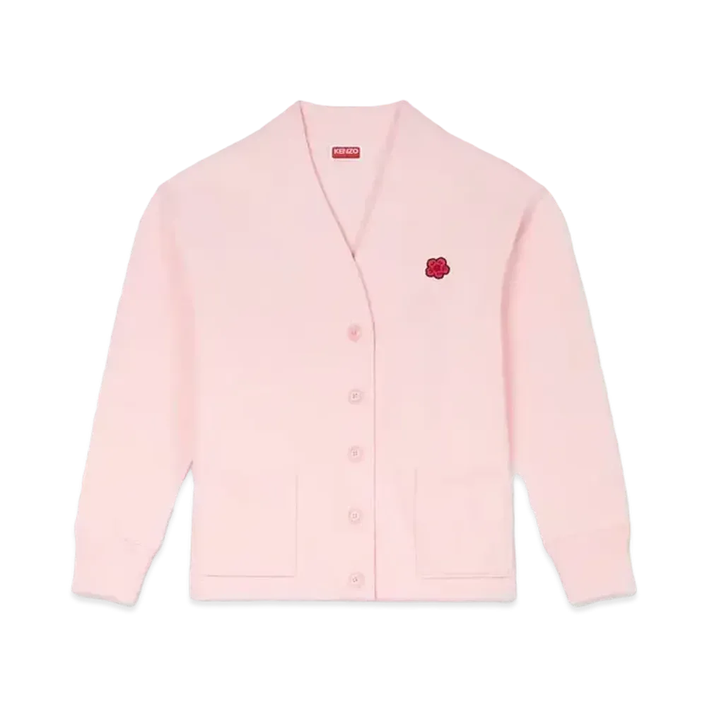 KENZO 'BOKE FLOWER' Molton Cardigan "Faded Pink"