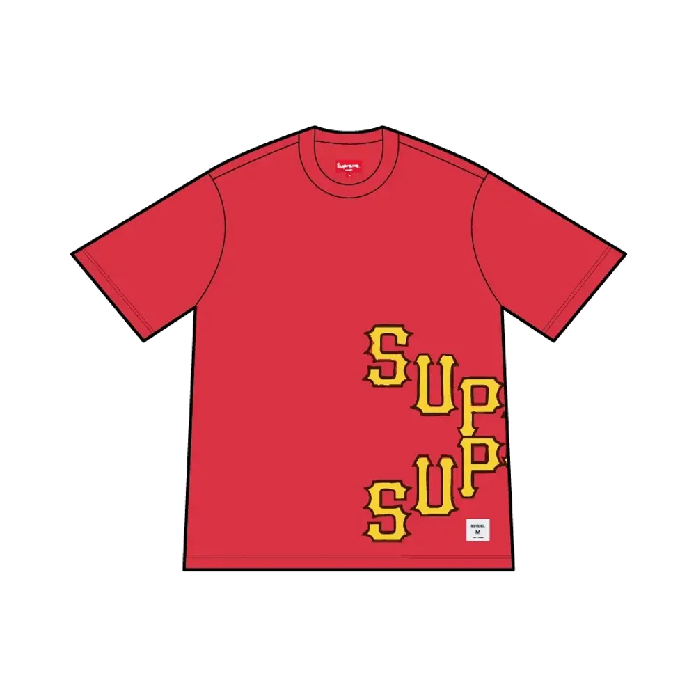 Supreme Cracked Spellout S/S Top "Washed Red"