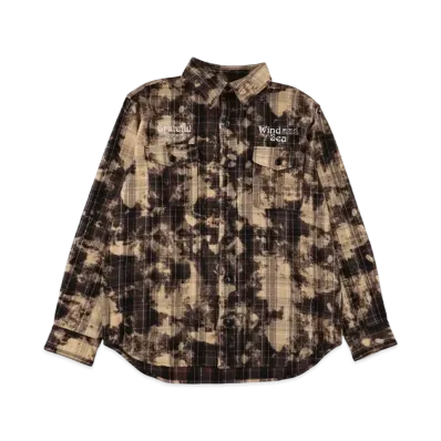 WIND AND SEA x Grateful Dead Dameged Heavy Plaid Shirt "Black"