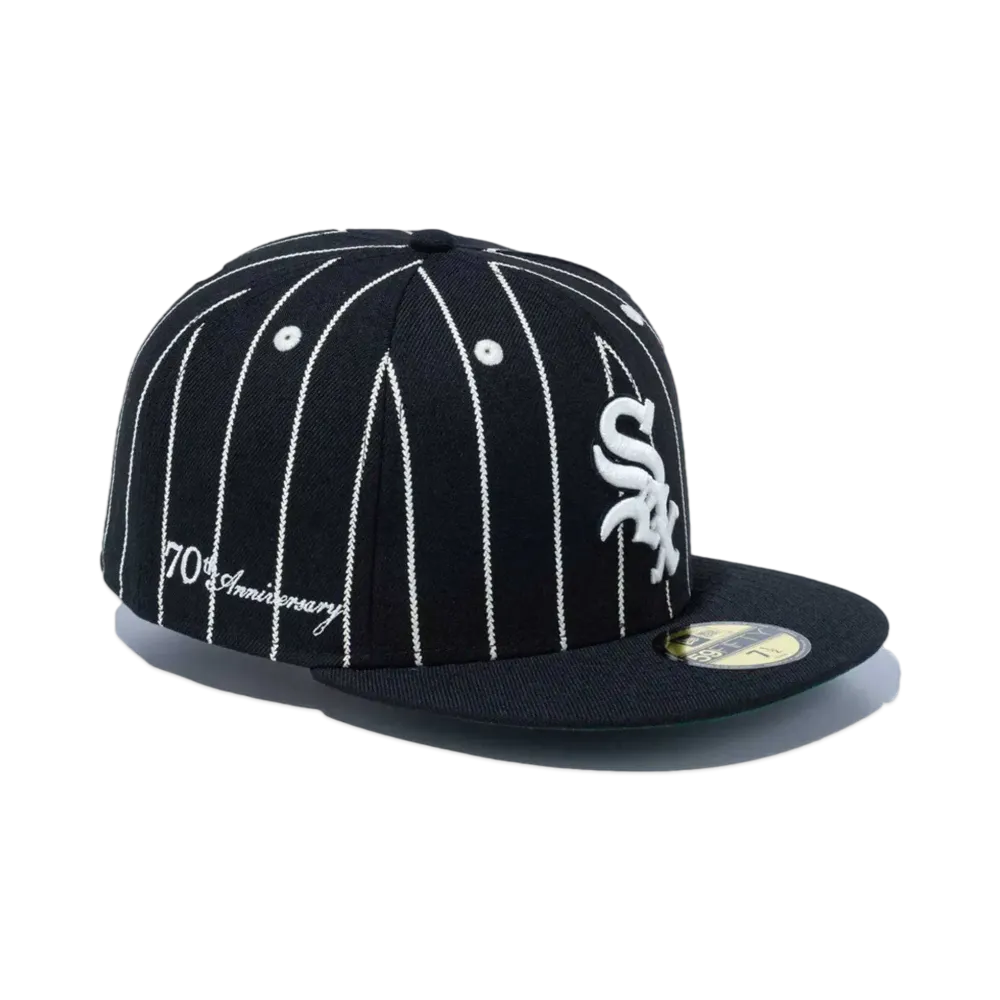 NEW ERA 59Fifty Day Memorial Collection Chicago White Sox Cooperstown "Black Stripe/Black"