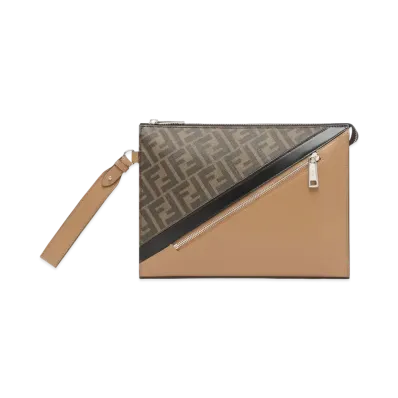FENDI Diagonal Flat Pouch "Multi Color"