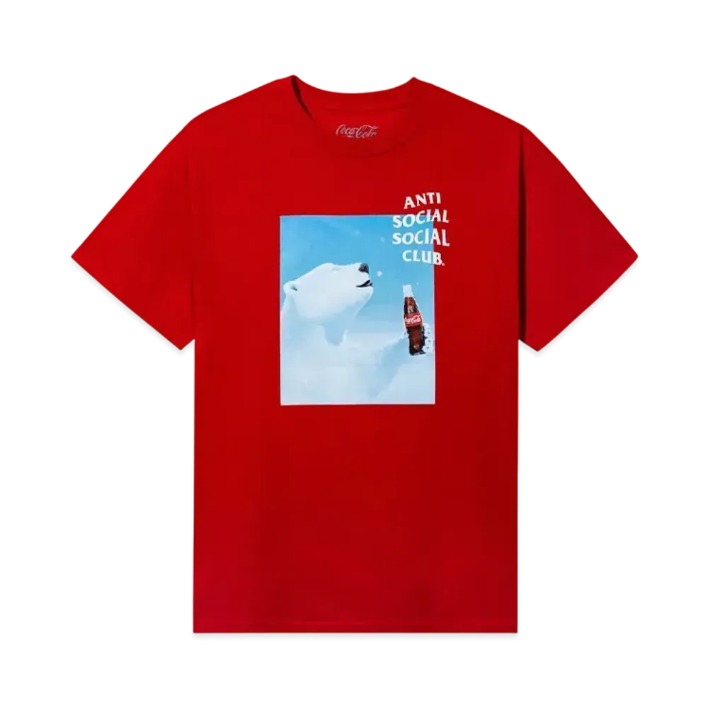 ANTI SOCIAL SOCIAL CLUB x Coca-Cola PB Snowflake Tee "Fiery Red"