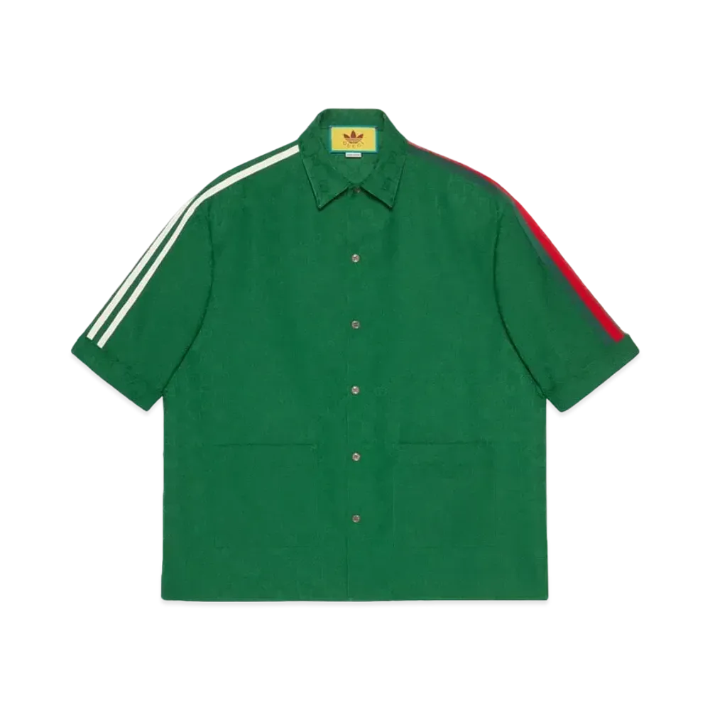 adidas x GUCCI GG Trefoil Jacquard Shirt "Green"