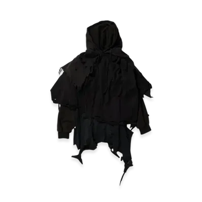 doublet Phantom Frayed Hoodie "Black"