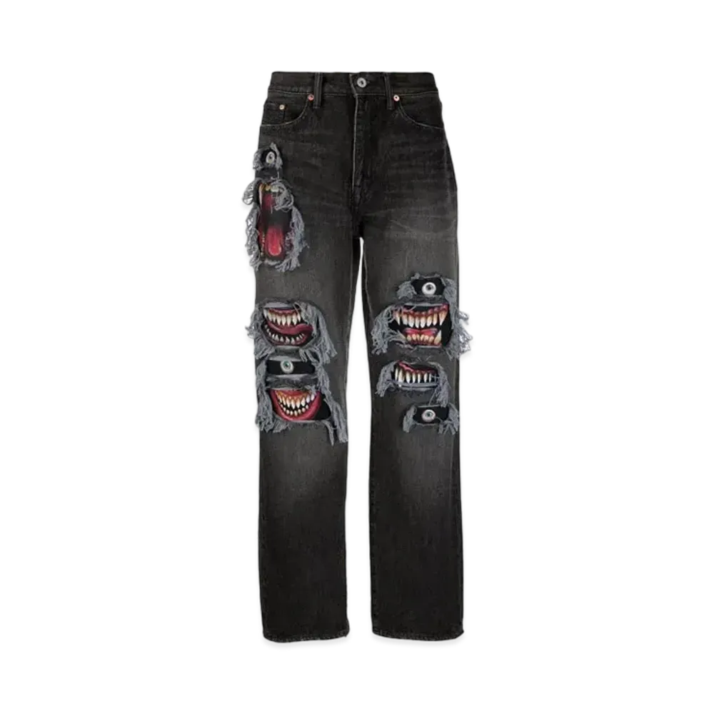 doublet Mid-Rise Flared Jeans "Denim"