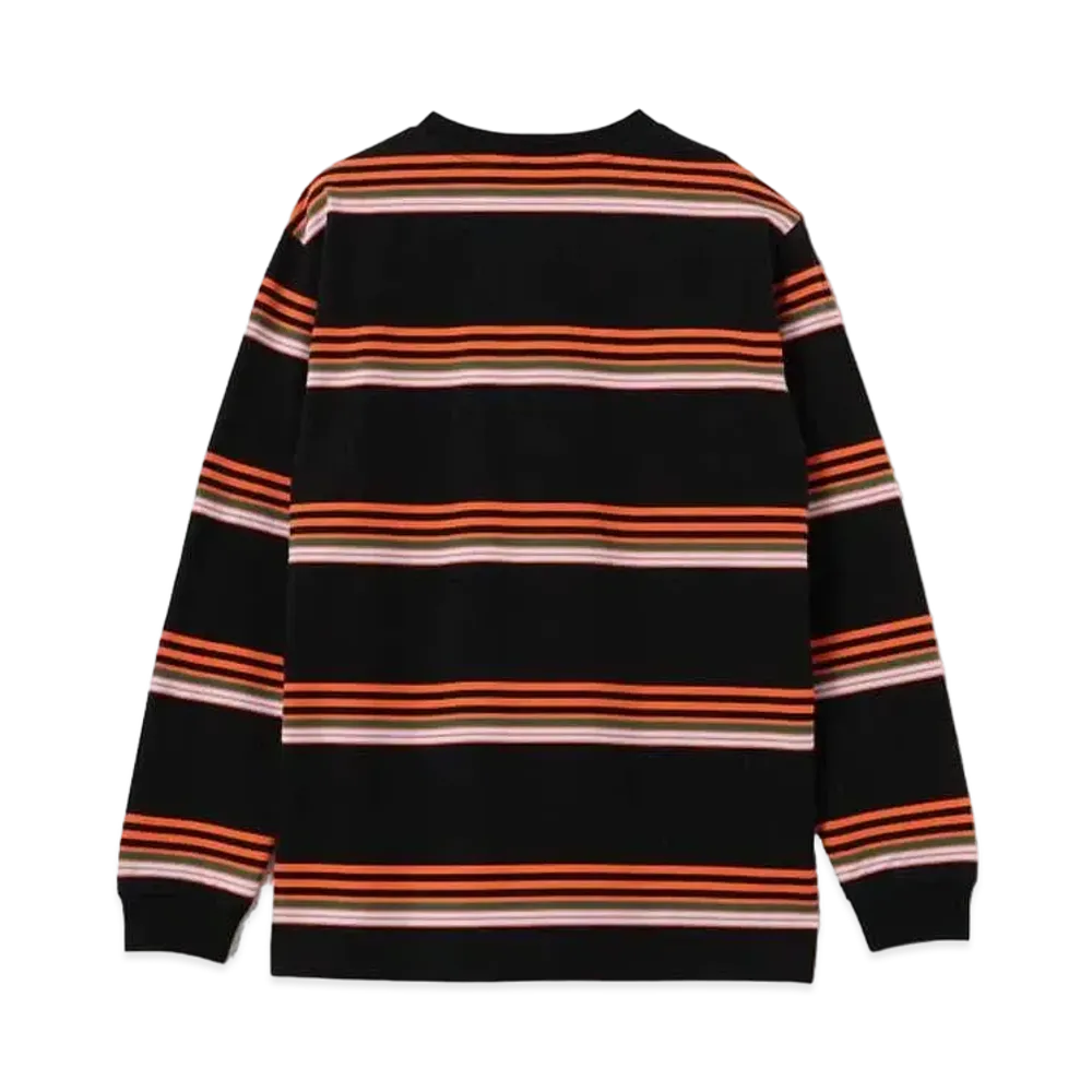 BEAMS LACOSTE for BEAM Custom Made Multi-Stripe Long Sleeve T-shirt "Noir"